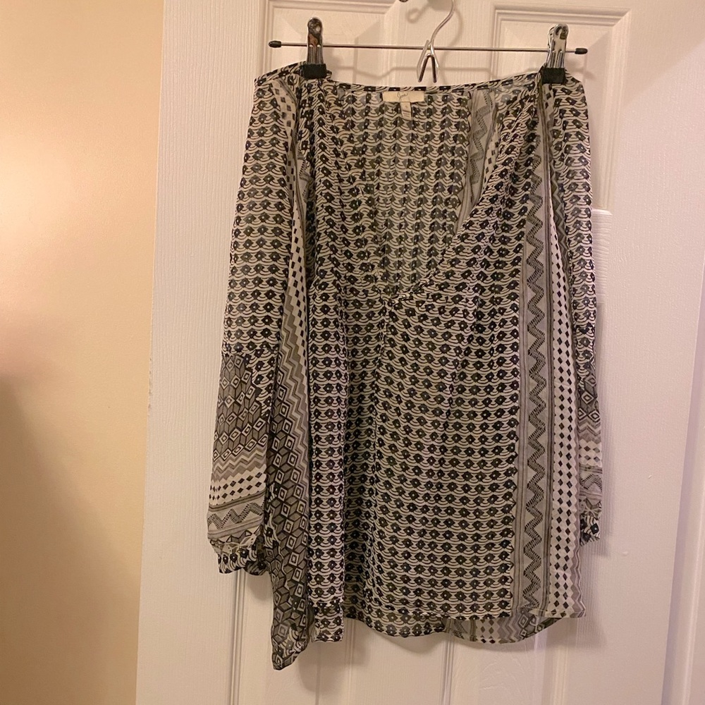 Joie Silk Printed Top Blouse S